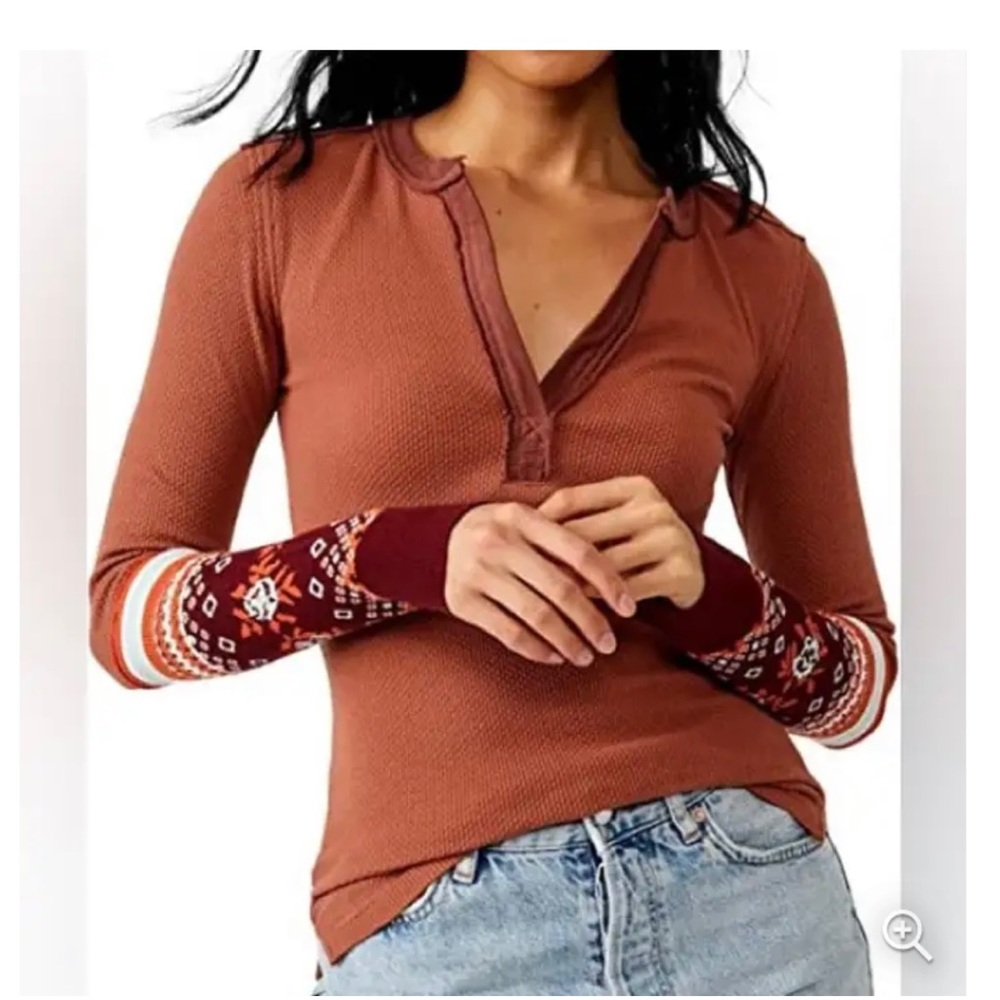 NWT Free People Mikah Layering Cuff Top Autumn Combo